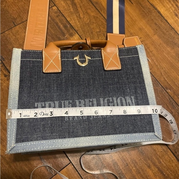True Religion Blue and Brown women’s Crossbody - Picture 3 of 7